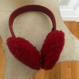 LIKE NEW J. CREW RED EAR MUFFS